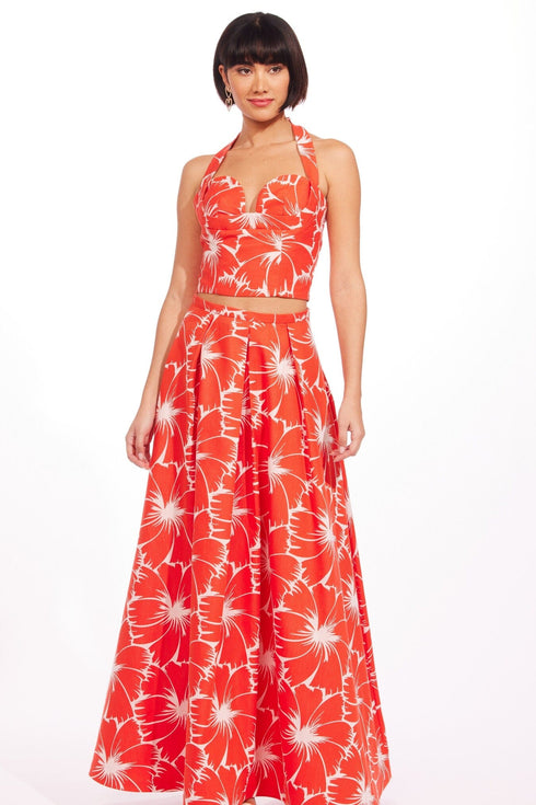Anova Skirt-Scarlet Bloom